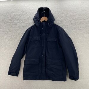 Uniqlo Jacket Mens Medium Navy Blue Windbreaker Hooded Field Utility Tech Gorp